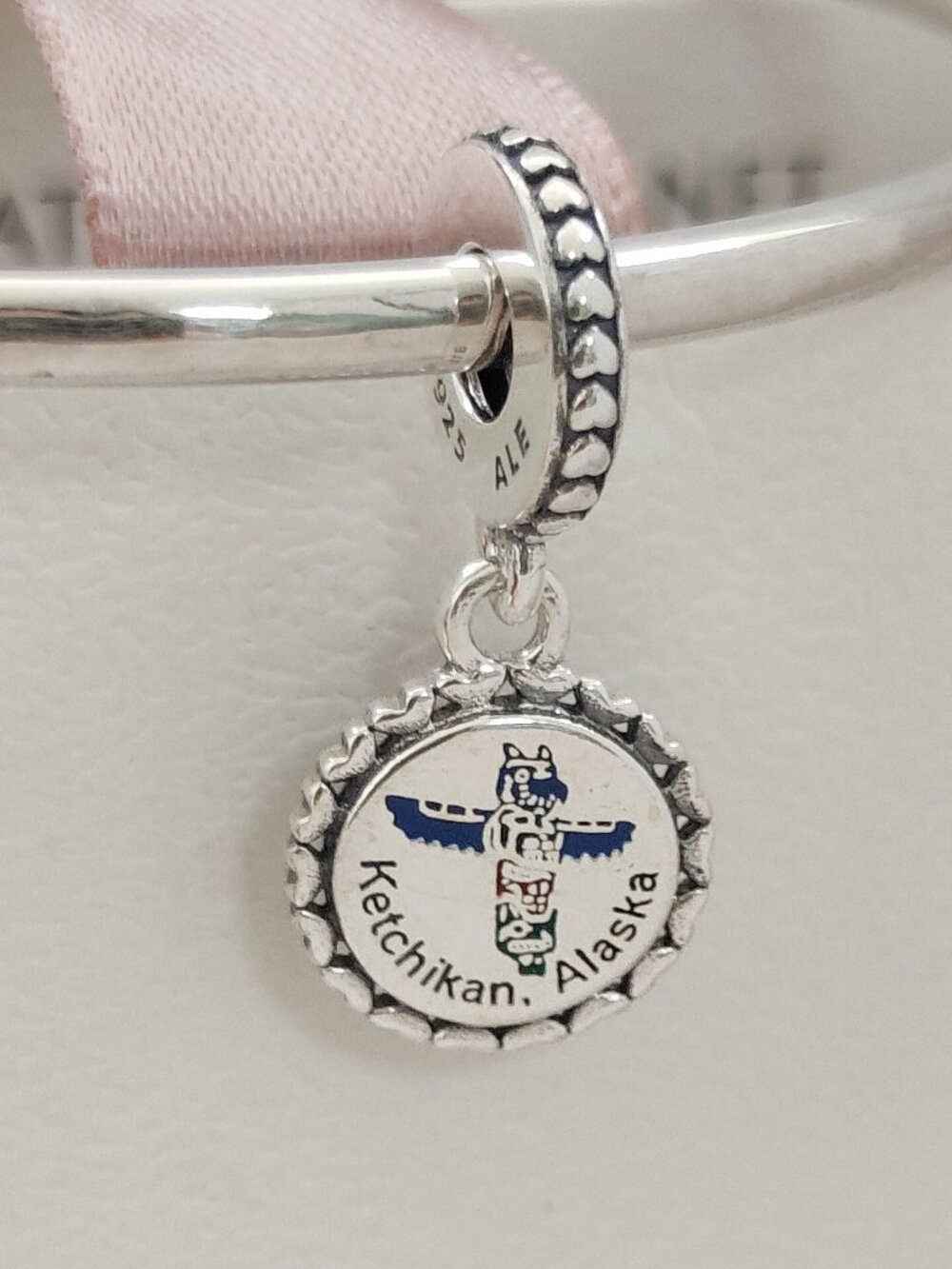Pandora Ketchikan Alaska Travel Dangle Charm Bracelet Charm S925 Silver with box